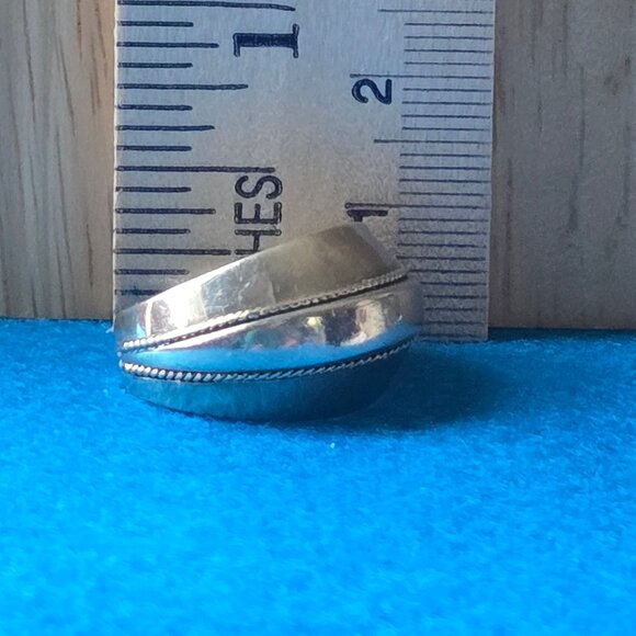 Sterling Silver and 14 K Gold Band Ring - Picture 8 of 9